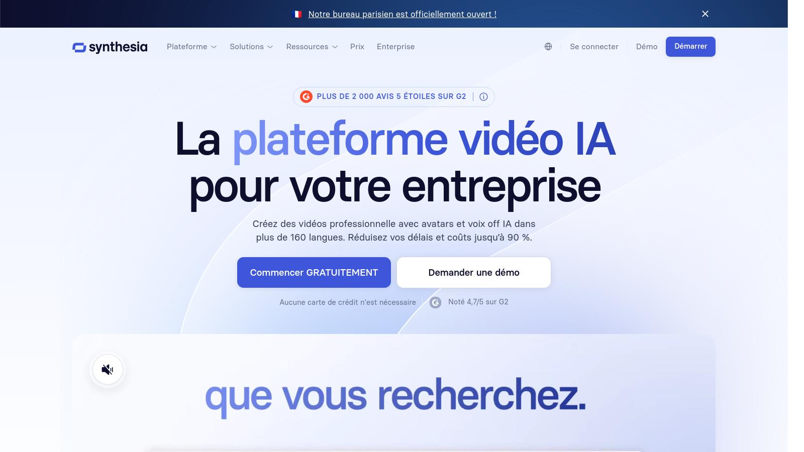 Plateforme vidéo IA, solution pour entreprise.