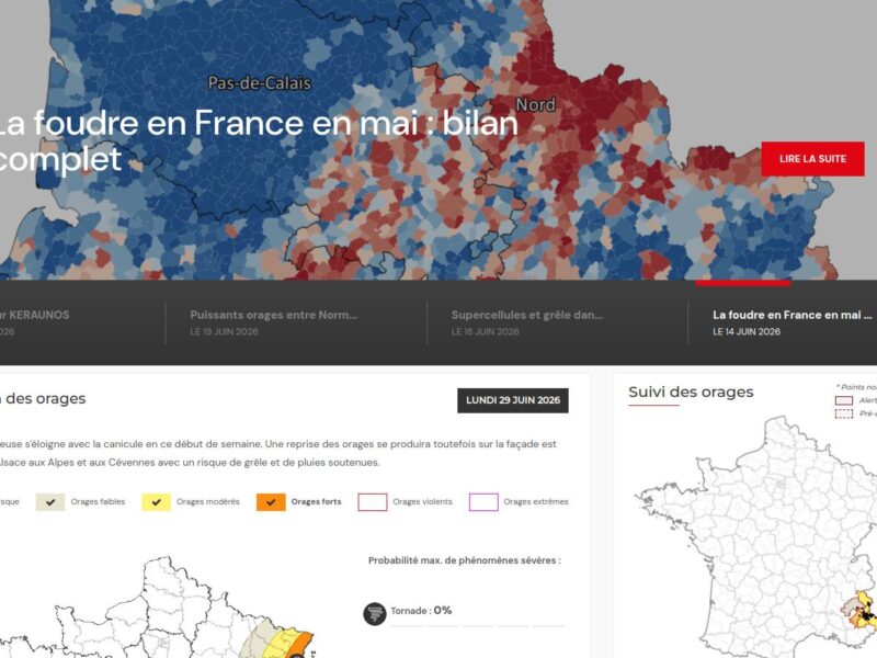 Keraunos : l&rsquo;alerte orage pro en 2026