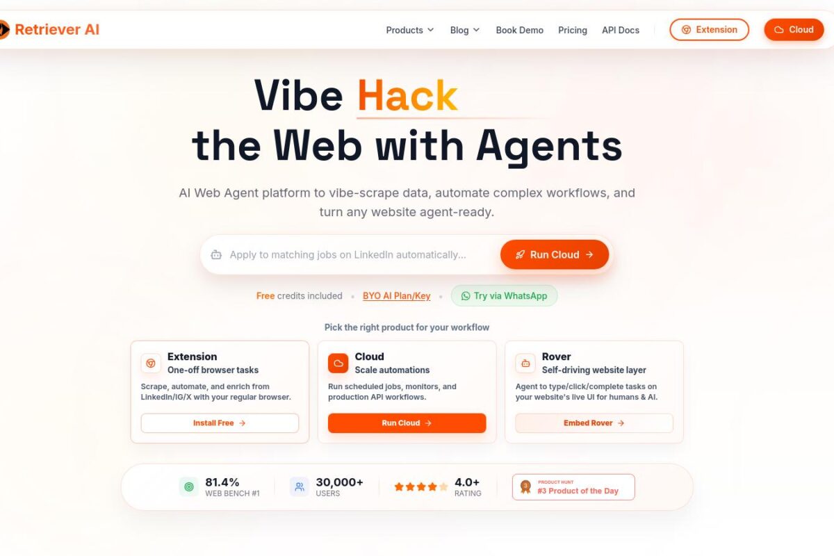 Retriever AI, l’agent web hybride et utile
