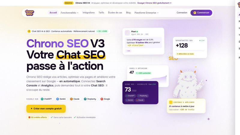 Chrono SEO, l’outil français pour le SEO e-commerce