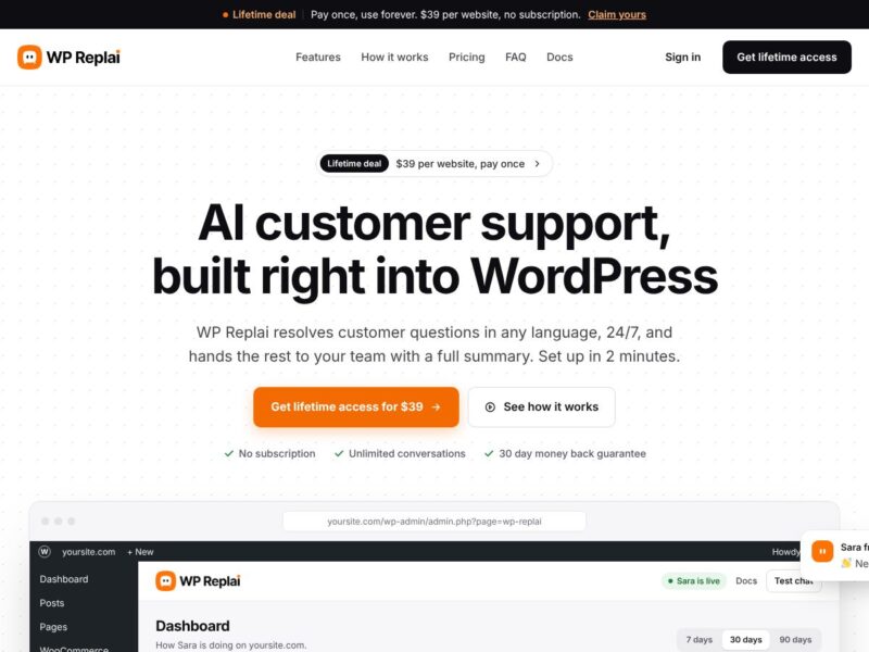 WP Replai : automatisez l’accueil client sur WordPress