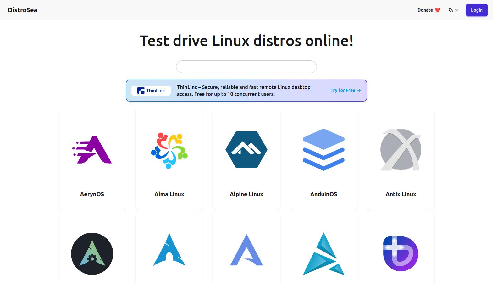 screenshot DistroSea 2026