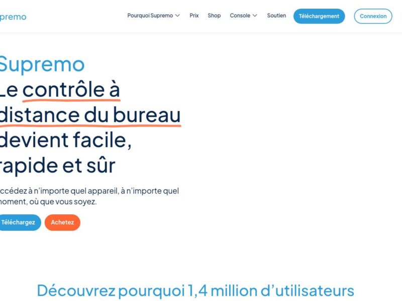 Supremo : contrôle à distance sans configuration